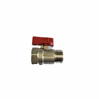 Kulventil Vred röd 1/2"